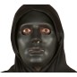 Careta negra plastico terror para halloween