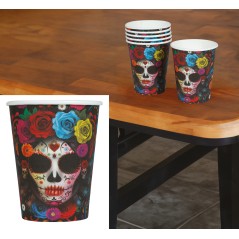 Vasos catrina dia de muertos 6 uds 9 cm-El Informal Santander