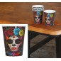 Vasos catrina dia de muertos 6 uds 9 cm
