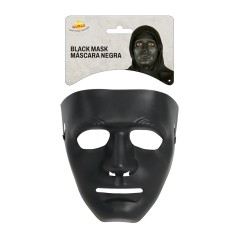 Careta negra plastico terror para halloween -El Informal