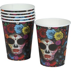 Vasos catrina dia de muertos 6 uds 9 cm-El Informal Santander