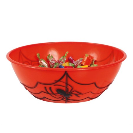 Bol o cuenco naranja para caramelos halloween 27x9 cm-El Informal
