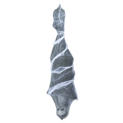 Esqueleto colgante en tela de araña con luz 120 cms