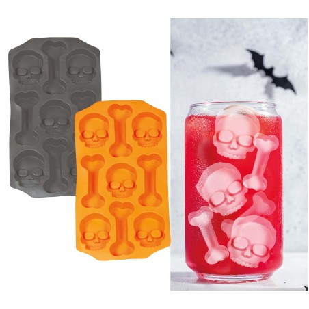 Moldes calaveras y huesos 12x22 cm-El Informal Halloween