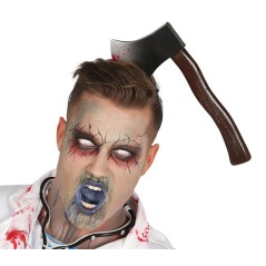 Diadema hacha clavada en la cabeza halloween