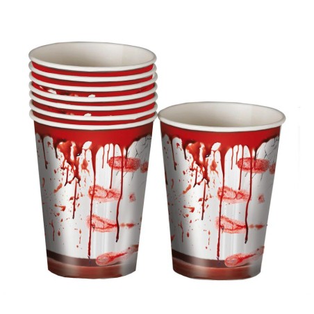 Vasos halloween sangre 6 uds 9 cm-El Informal Santander