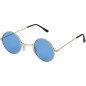 Gafas azules redondas hippie años 60