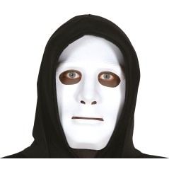 Careta blanca plastico terror para halloween -El Informal