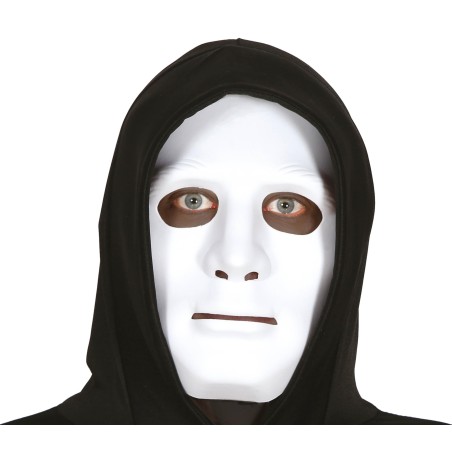 Careta blanca plastico terror para halloween -El Informal
