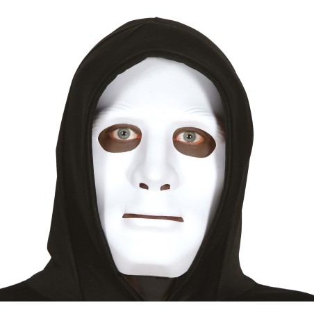 Careta blanca plastico terror para halloween