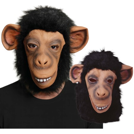 Careta chimpance con pelo mascara mono -El Informal