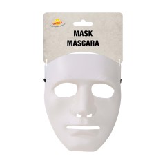 Careta blanca plastico terror para halloween -El Informal