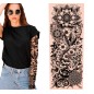 Manga tatuaje para brazo blanco y negro