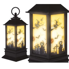 Farol con vela decoracon halloween 18x9 cm-El Informal Halloween