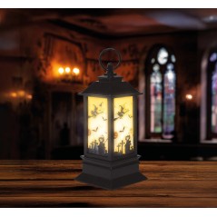 Farol con vela decoracon halloween 18x9 cm
