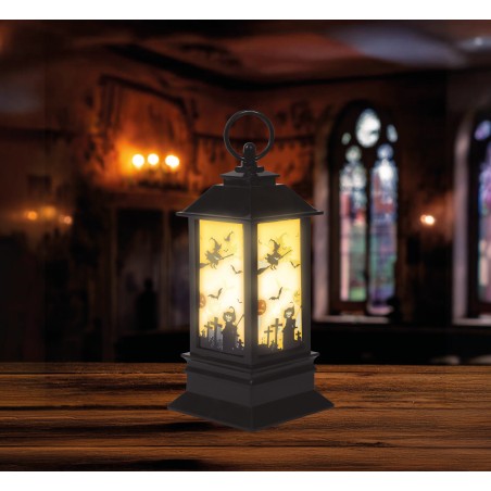 Farol con vela decoracon halloween 18x9 cm