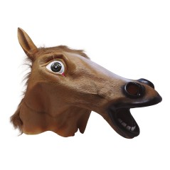 Careta caballo marron latex mascara cara -El Informal