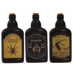Botellas de veneno surtidas 19 cm-El Informal Halloween