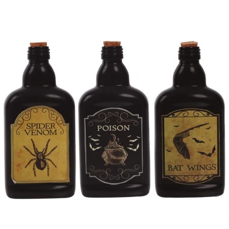 Botellas de veneno surtidas 19 cm-El Informal Halloween