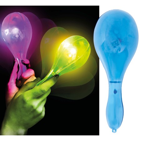 Maraca con luz led 15 cm colores surtidos 1 Ud-El Informal Santander