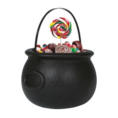 Caldero o olla de bruja para decoracion recogecaramelos-El Informal