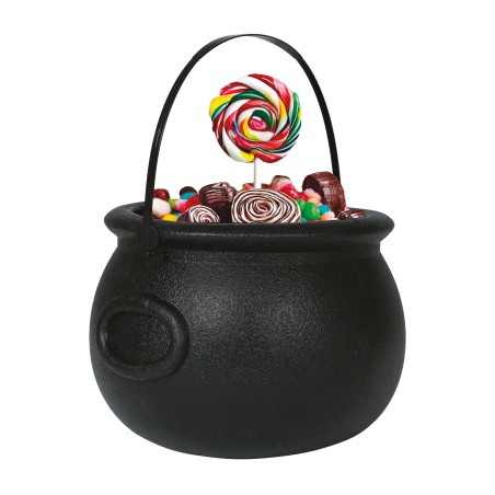 Caldero o olla de bruja para decoracion recogecaramelos-El Informal