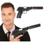 Pistola con silenciador 25 cm juguete