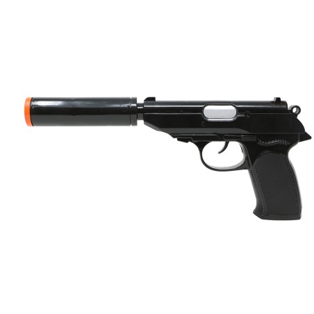 Pistola con silenciador 25 cm juguete