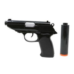Pistola con silenciador 25 cm juguete-El Informal Santander