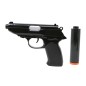 Pistola con silenciador 25 cm juguete