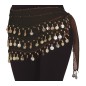 Pañuelo zingara negro con monedas
