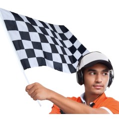 Bandera a cuadros carreras 45x30 cm Tus disfraces baratos