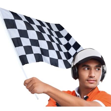 Bandera a cuadros carreras 45x30 cm Tus disfraces baratos