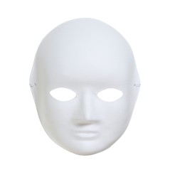 Careta blanca para decorar en papel mache -El Informal