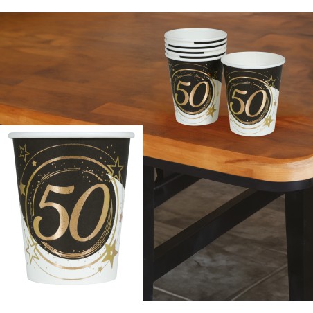 Vasos 50 cumpleaños 6 uds 9 cm-El Informal Santander