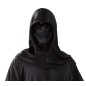 Careta sin rostro capucha negra tela halloween