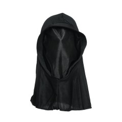 Careta sin rostro capucha negra tela halloween -El Informal