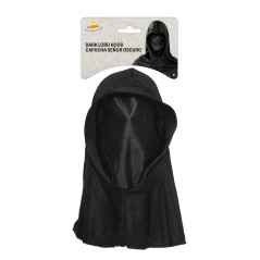 Careta sin rostro capucha negra tela halloween -El Informal