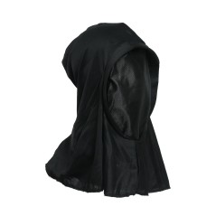 Careta sin rostro capucha negra tela halloween -El Informal