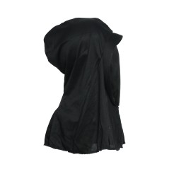 Careta sin rostro capucha negra tela halloween -El Informal
