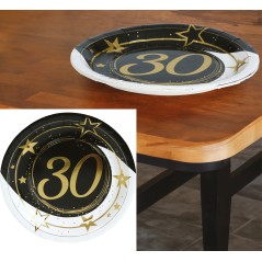 Platos 30 cumpleaños 6 uds de 23 cm-El Informal Santander