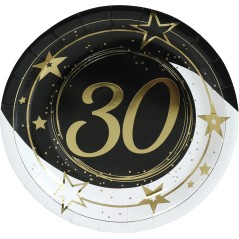 Platos 30 cumpleaños 6 uds de 23 cm-El Informal Santander
