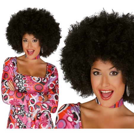 Peluca afro negra rizos-El Informal Santander