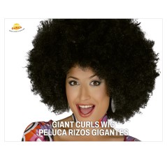 Peluca afro negra rizos
