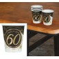 Vasos 60 cumpleaños 6 uds 9 cm