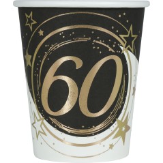 Vasos 60 cumpleaños 6 uds 9 cm-El Informal Santander