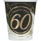 Vasos 60 cumpleaños 6 uds 9 cm