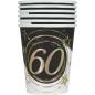 Vasos 60 cumpleaños 6 uds 9 cm