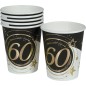 Vasos 60 cumpleaños 6 uds 9 cm