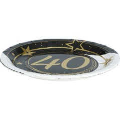Platos 40 cumpleaños 6 uds de 23 cm-El Informal Santander